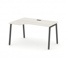 Style Project Стол рабочий эргоном. SN-4A.SPA-021(L) Дуб Наварра/Металл Антрацит 1380*800/980*750