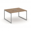 Style Project Стол переговорный SN-4O.SPRG-034 Дуб Табак/Металл Серый 1580*1180*750