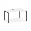 Style Project Стол рабочий эргоном. SN-4P.SPA-022(R) Белый/Металл Антрацит 1580*800/980*750