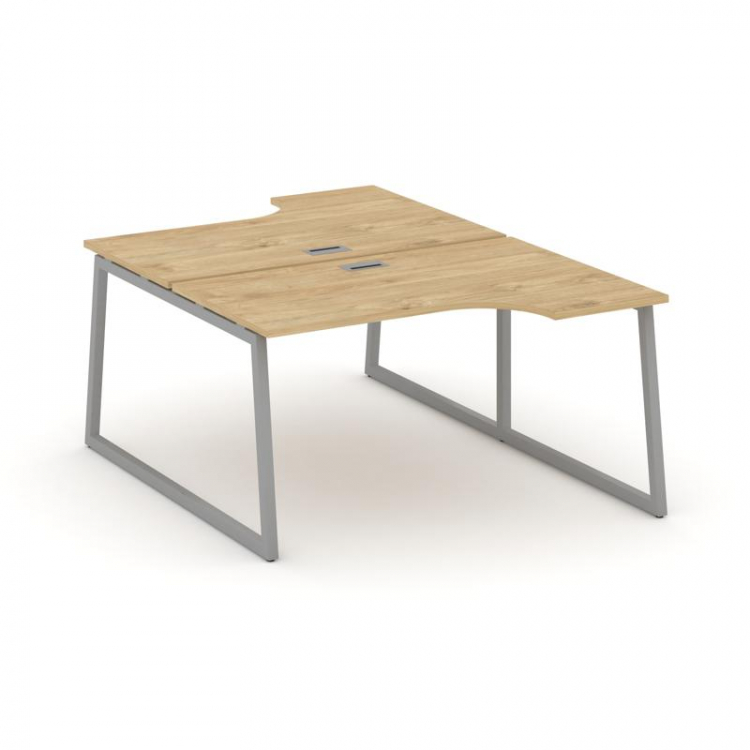 Style Project Рабочая станция эргоном. SN-4T1.DRPA-021 Тиквуд Светлый/Металл Серый/Заглушка Пластик