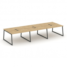 Style Project Рабочая станция 2-х сторон. SN-4T1.DRS-072 Тиквуд Светлый/Металл Антрацит/Заглушка Пла