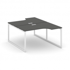 Style Project Рабочая станция эргоном. SN-4O.DRPA-021 Антрацит/Металл Белый 1380*1632/1992*750