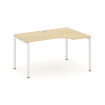 Style Project Стол рабочий эргоном. SN-4P.SPA-002(R) Акация Лорка/Металл Белый 1580*600/980*750