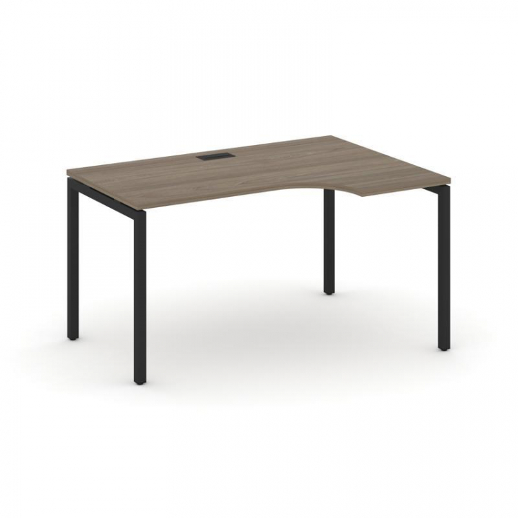 Style Project Стол рабочий эргоном. SN-4P.SPA-001(R) Вяз Благородный/Металл Черный 1380*600/980*750