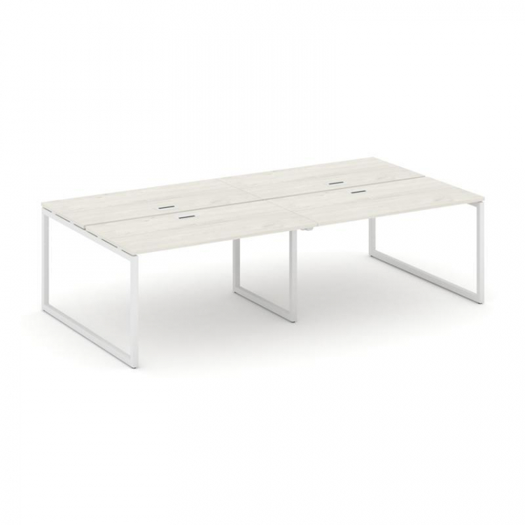 Style Project Рабочая станция 2-х сторон. SN-4O.DRS-033 Дуб Наварра/Металл Белый 2760*1232*750