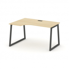 Style Project Стол рабочий эргоном. SN-4T1.SPA-002(L) Акация Лорка/Металл Антрацит/Заглушка Пластик