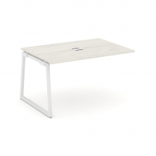 Style Project Проходной наб. элем. перег. стола SN-4T1.NSPRG-001 Дуб Наварра/Металл Белый/Заглушка М