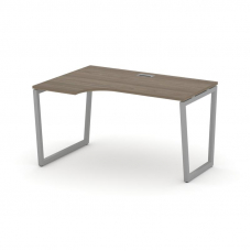Style Project Стол рабочий эргоном. SN-4T2.SPA-001(L) Вяз Благородный/Металл Серый/Заглушка Пластик