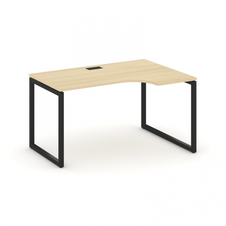 Style Project Стол рабочий эргоном. SN-4O.SPA-022(R) Акация Лорка/Металл Черный 1580*800/980*750