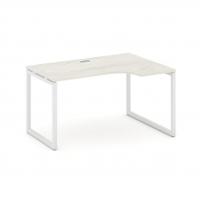 Style Project Стол рабочий эргоном. SN-4O.SPA-022(R) Дуб Наварра/Металл Белый 1580*800/980*750