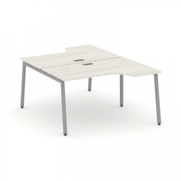 Style Project Рабочая станция эргоном. SN-4A.DRPA-012 Дуб Наварра/Металл Серый 1580*1432/1992*750