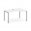 Style Project Стол рабочий эргоном. SN-4P.SPA-011(R) Белый/Металл Серый 1380*700/980*750