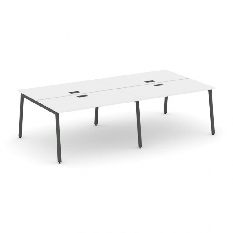 Style Project Рабочая станция 2-х сторон. SN-4A.DRS-033 Белый/Металл Антрацит 2760*1232*750