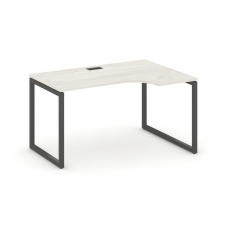 Style Project Стол рабочий эргоном. SN-4O.SPA-022(R) Дуб Наварра/Металл Антрацит 1580*800/980*750