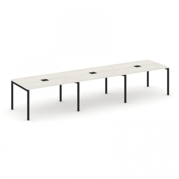 Style Project Стол переговорный SN-4P.SPRG-022 Дуб Наварра/Металл Черный 3540*980*750