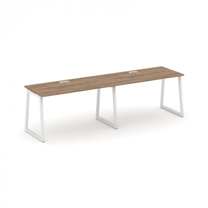 Style Project Рабочая станция 1 сторон. SN-4T1.ORS-004 Дуб Табак/Металл Белый/Заглушка Пластик Белый