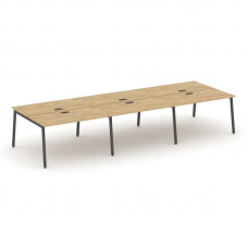 Style Project Рабочая станция 2-х сторон. SN-4A.DRS-071 Тиквуд Светлый/Металл Антрацит 2940*1432*750