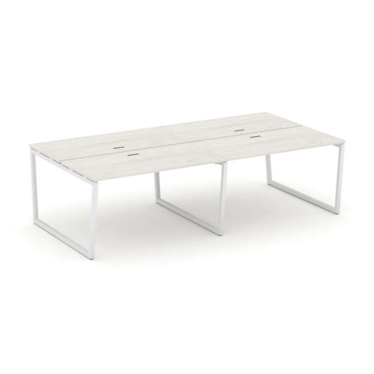 Style Project Рабочая станция 2-х сторон. SN-4T2.DRS-052 Дуб Наварра/Металл Белый/Заглушка Пластик Б