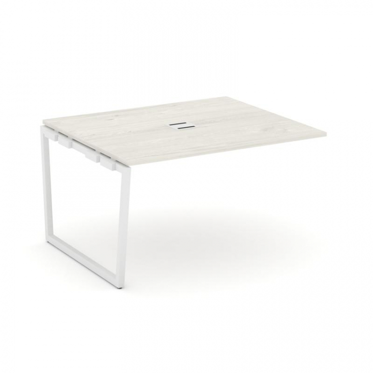 Style Project Проходной наб. элем. перег. стола SN-4T2.NSPRG-032 Дуб Наварра/Металл Белый/Заглушка М