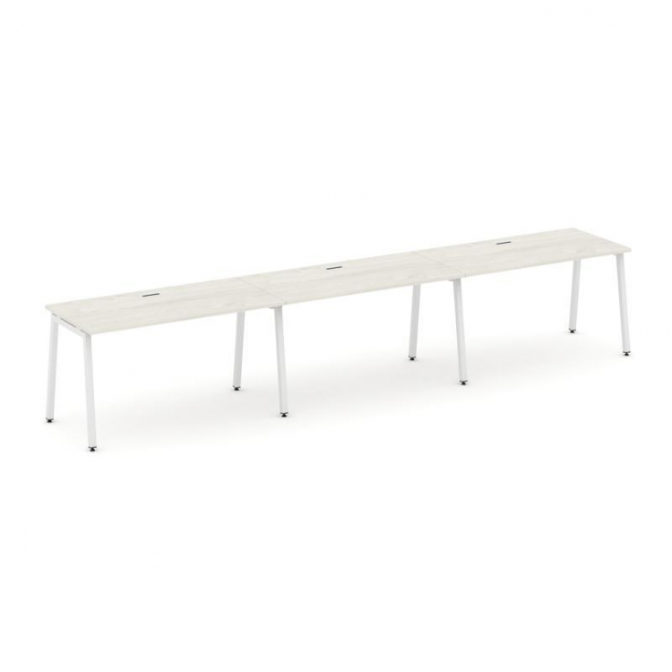 Style Project Рабочая станция 1 сторон. SN-4A.ORS-042 Дуб Наварра/Металл Белый 3540*700*750