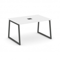 Style Project Стол переговорный SN-4T1.SPRG-003 Белый/Металл Антрацит/Заглушка Металл Антрацит 1380*