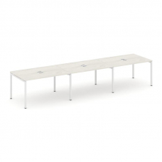 Style Project Стол переговорный SN-4P.SPRG-023 Дуб Наварра/Металл Белый 4410*980*750