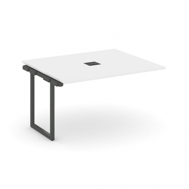 Style Project Проходной наб. элем. перег. стола SN-4O.NSPRG-033 Белый/Металл Антрацит 1380*1180*750