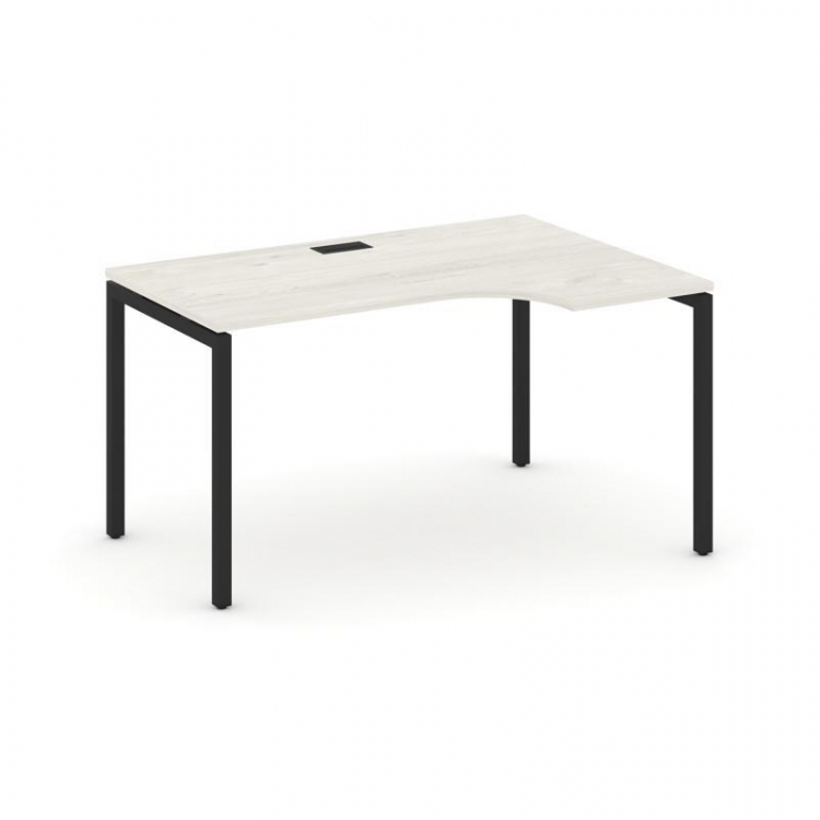 Style Project Стол рабочий эргоном. SN-4P.SPA-022(R) Дуб Наварра/Металл Черный 1580*800/980*750
