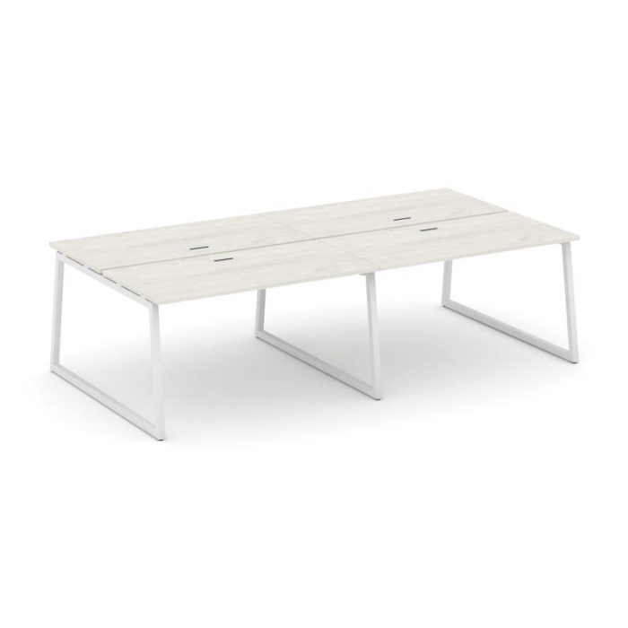 Style Project Рабочая станция 2-х сторон. SN-4T1.DRS-032 Дуб Наварра/Металл Белый/Заглушка Пластик Б