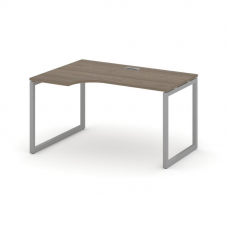 Style Project Стол рабочий эргоном. SN-4O.SPA-001(L) Вяз Благородный/Металл Серый 1380*600/980*750
