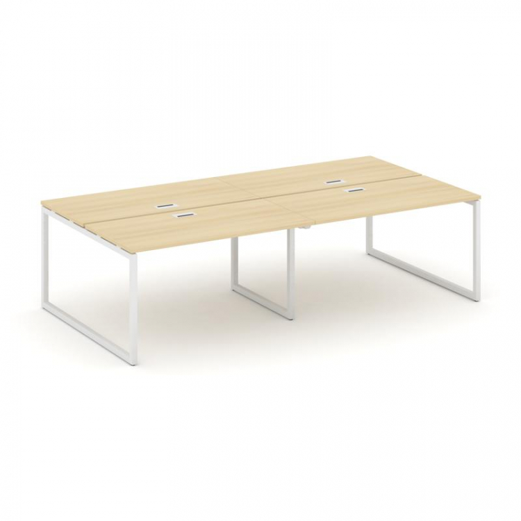 Style Project Рабочая станция 2-х сторон. SN-4O.DRS-031 Акация Лорка/Металл Белый 1960*1232*750