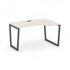 Style Project Стол рабочий эргоном. SN-4T2.SPA-011(R) Дуб Наварра/Металл Антрацит/Черный Пластик 138