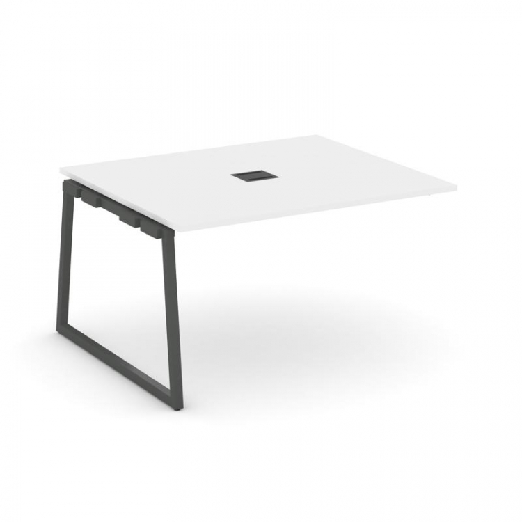 Style Project Проходной наб. элем. перег. стола SN-4T1.NSPRG-033 Белый/Металл Антрацит/Заглушка Мета