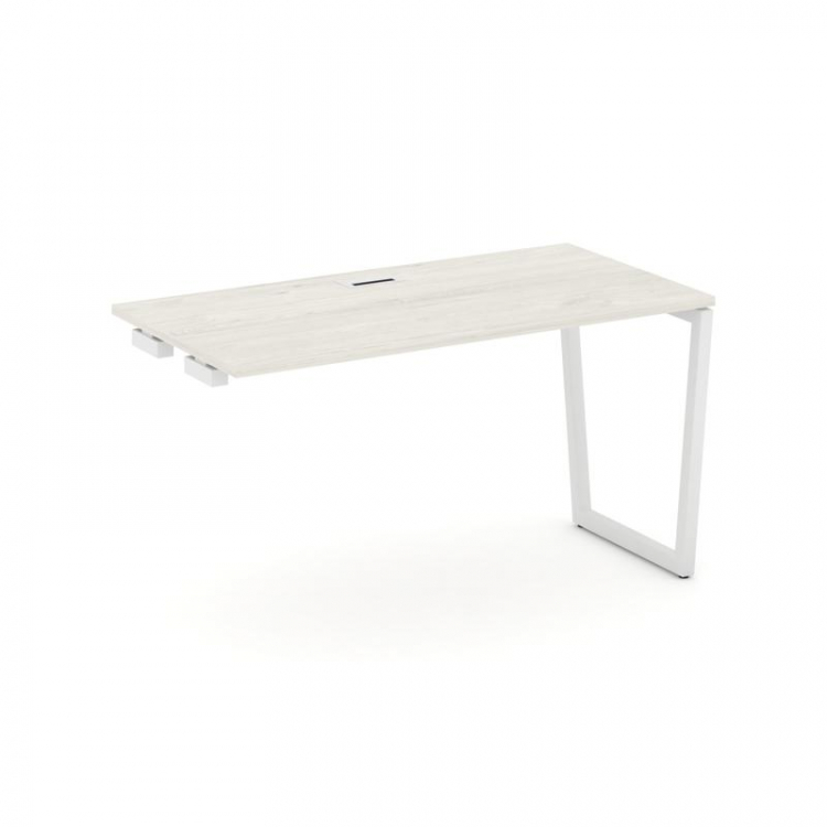 Style Project Стол-приставка к опор. элем. SN-4T2.OPRS-024 Дуб Наварра/Металл Белый/Заглушка Пластик
