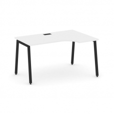 Style Project Стол рабочий эргоном. SN-4A.SPA-022(R) Белый/Металл Черный 1580*800/980*750