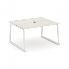 Style Project Стол переговорный SN-4T1.SPRG-032 Дуб Наварра/Металл Белый/Заглушка Металл Белый 1180*