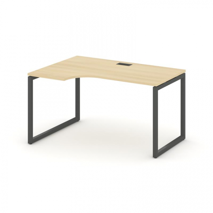 Style Project Стол рабочий эргоном. SN-4O.SPA-002(L) Акация Лорка/Металл Антрацит 1580*600/980*750