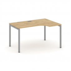 Style Project Стол рабочий эргоном. SN-4P.SPA-021(R) Тиквуд Светлый/Металл Серый 1380*800/980*750