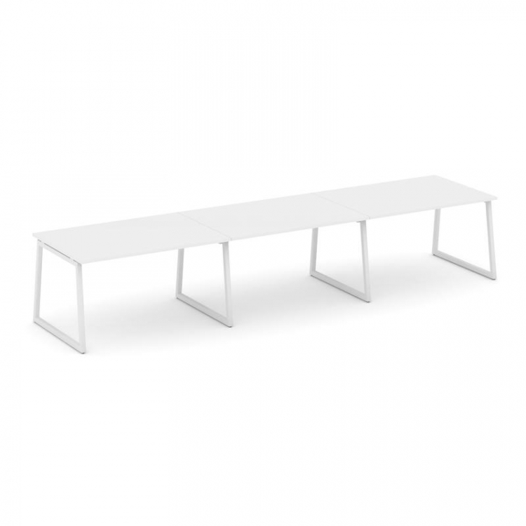 Style Project Стол переговорный SN-4T1.SPRG-024.3 Белый/Металл Белый 4740*980*750