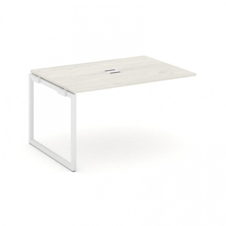 Style Project Проходной наб. элем. перег. стола SN-4O.NSPRG-004 Дуб Наварра/Металл Белый 1580*980*75