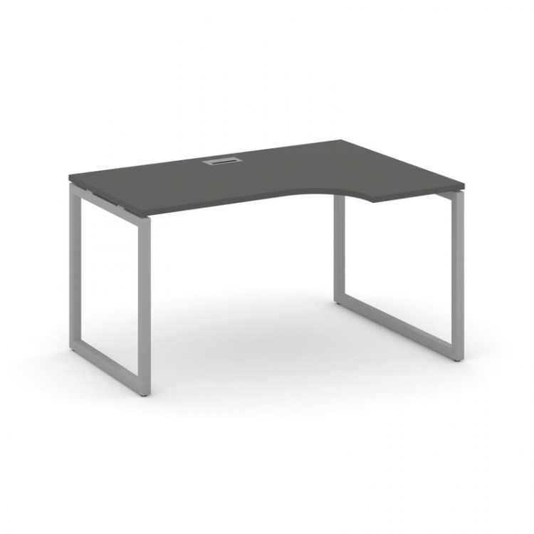 Style Project Стол рабочий эргоном. SN-4O.SPA-012(R) Антрацит/Металл Серый 1580*700/980*750