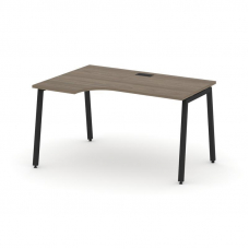 Style Project Стол рабочий эргоном. SN-4A.SPA-021(L) Вяз Благородный/Металл Черный 1380*800/980*750