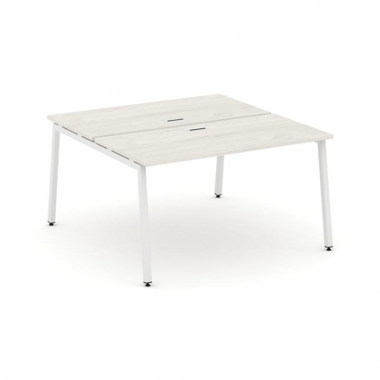 Style Project Рабочая станция 2-х сторон. SN-4A.DRS-002 Дуб Наварра/Металл Белый 1180*1232*750