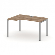 Style Project Стол рабочий эргоном. SN-4P.SPA-002(L) Дуб Табак/Металл Серый 1580*600/980*750