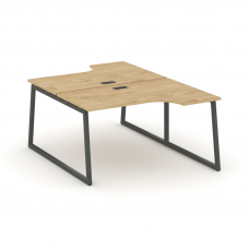 Style Project Рабочая станция эргоном. SN-4T1.DRPA-011 Тиквуд Светлый/Металл Антрацит/Заглушка Пласт