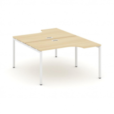 Style Project Рабочая станция эргоном. SN-4P.DRPA-001 Акация Лорка/Металл Белый 1380*1232/1992*750