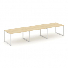 Стайл Проджект Стол переговорный SN-4O.SPRG-022 Акация Лорка/Металл Белый 3540*980*750