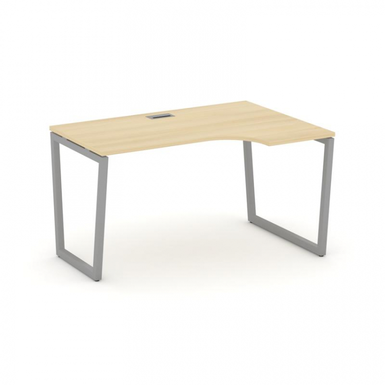 Style Project Стол рабочий эргоном. SN-4T2.SPA-001(R) Акация Лорка/Металл Серый/Заглушка Пластик Сер