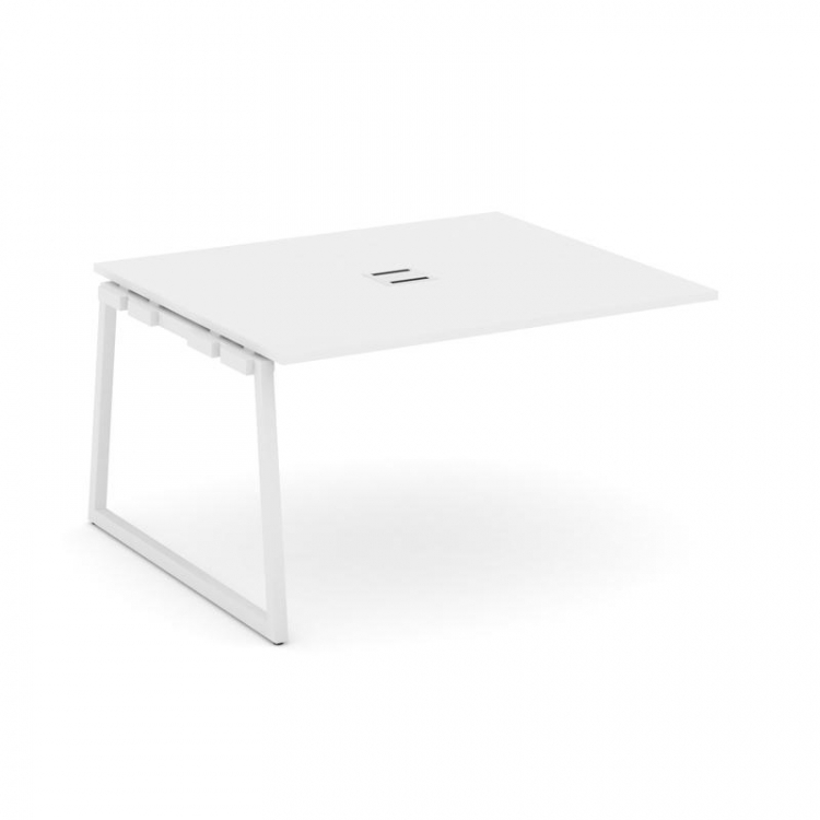 Style Project Проходной наб. элем. перег. стола SN-4T1.NSPRG-033 Белый/Металл Белый/Заглушка Металл