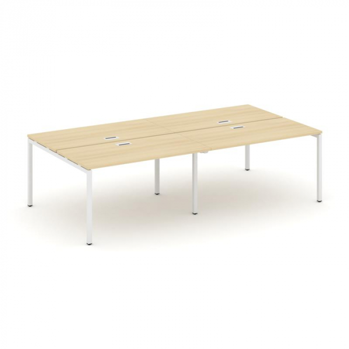 Style Project Рабочая станция 2-х сторон. SN-4P.DRS-032 Акация Лорка/Металл Белый 2360*1232*750